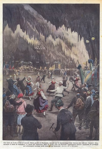 Una sala de baile única en el mundo de Achille Beltrame