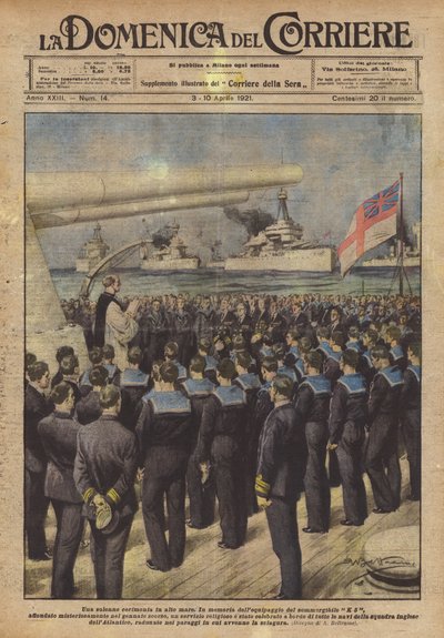 Una solemne ceremonia en alta mar de Achille Beltrame