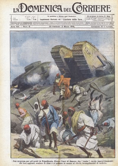 Una sorpresa para los árabes en Tripolitania de Achille Beltrame