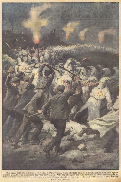 Una extraña batalla nocturna de Achille Beltrame