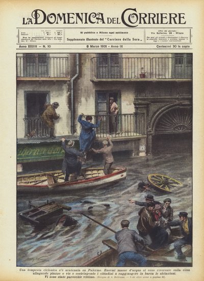 Una tormenta ciclónica se desata sobre Palermo de Achille Beltrame