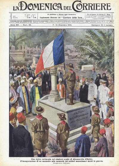 Una típica ceremonia en el cementerio árabe de Alejandría de Egipto de Achille Beltrame