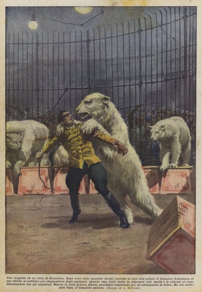 Una tragedia en un circo de Bruselas de Achille Beltrame