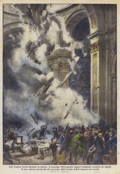 Una escena trágica durante la misa de Achille Beltrame