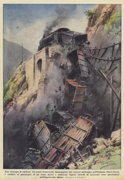 Una avalancha de carbón de Achille Beltrame