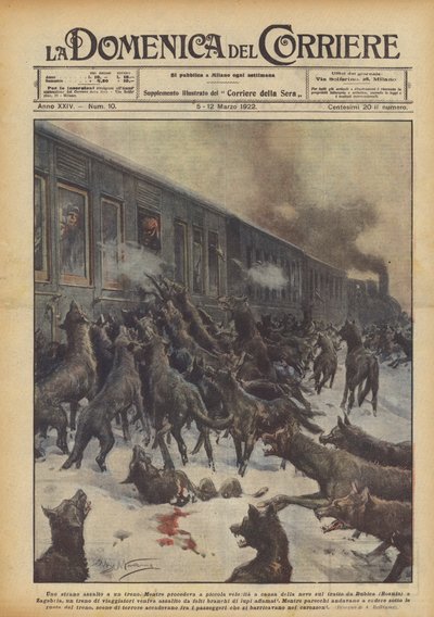 Un extraño asalto a un tren de Achille Beltrame