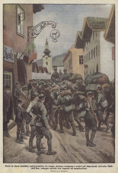 Hacia la línea establecida por el armisticio de Achille Beltrame
