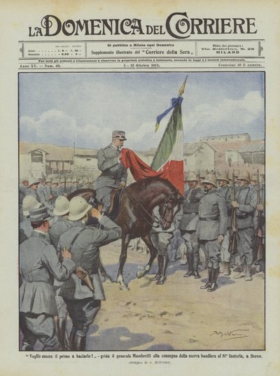 ¡Quiero ser el primero en besarla!, grita el general Mambretti en la entrega de la nueva bandera de Achille Beltrame