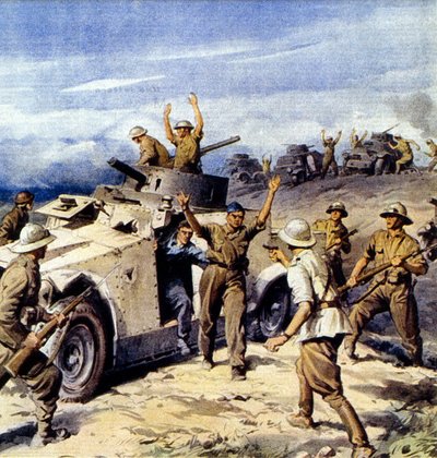 Segunda Guerra Mundial-1940 1941-Campaña del Norte de África-Invasión italiana de Egipto de Achille Beltrame