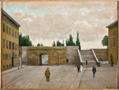 Porta San Francesco in Modena (óleo sobre lienzo) de Achille Boschi