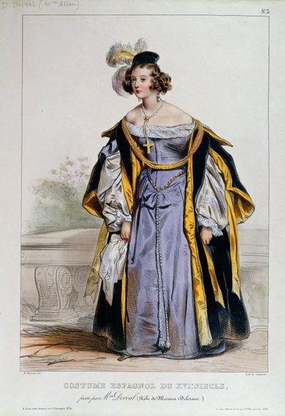 Marie Dorval en el papel de Marion Delorme por Victor Hugo de Achille Devéria