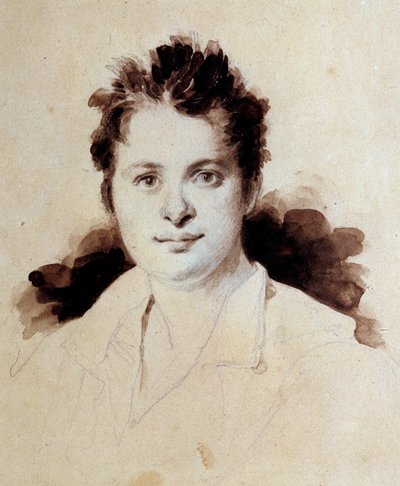 Retrato del escritor francés Honoré de Balzac (1799-1850) joven de Achille Devéria