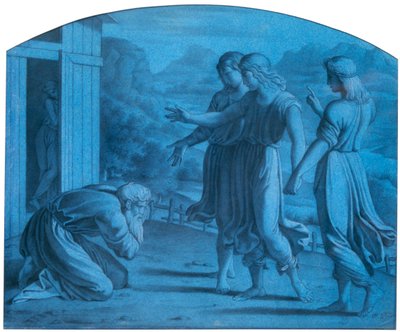 La hospitalidad de Abraham, c. 1820-1857 de Achille Devéria