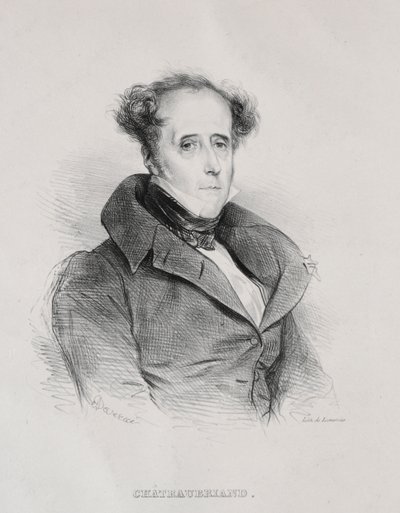 François René Auguste Victome de Chateaubriand de Achille Devéria