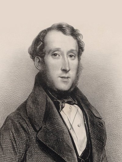 Retrato del pianista y compositor George Alexander Osborne 1806-1893, 1850 de Achille Devéria