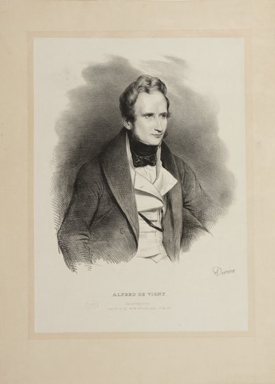 Retrato del autor Alfred de Vigny 1797-1863, 1831 de Achille Devéria