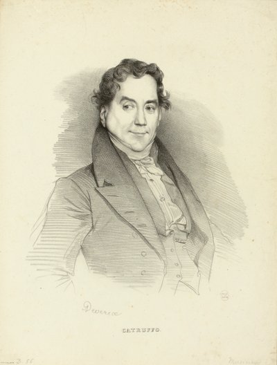 Retrato del cantante y compositor Gioseffo Catrufo 1771-1851 de Achille Devéria