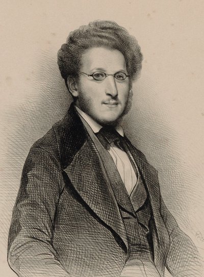Retrato del violinista y compositor Heinrich Panofka 1807-1887, 1840 de Achille Devéria