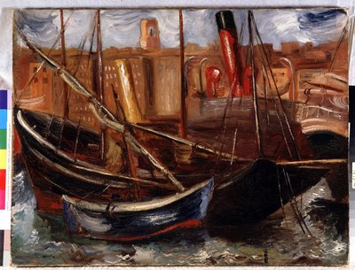 Barcos y lanchas en el Puerto Viejo de Marsella de Achille Emile Othon Friesz