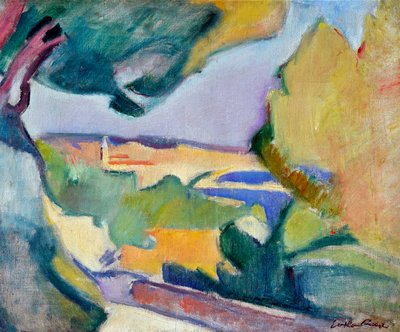 Paisaje mediterráneo, c.1907 (óleo sobre lienzo) de Achille Emile Othon Friesz