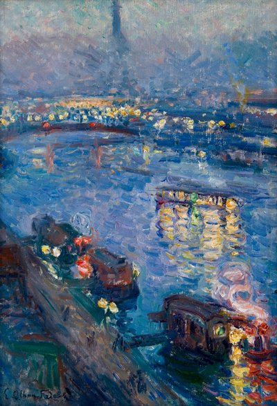 El Sena en París - Puente de Grenelle de Achille Emile Othon Friesz