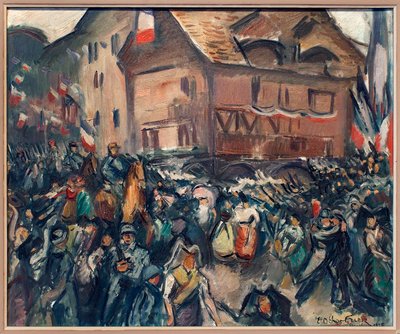 Entrada de las tropas francesas en Estrasburgo (Bajo Rin, Francia), 22 de noviembre de 1918. Pintura de Emile Othon Friesz (1879-1949), Óleo sobre lienzo de Achille Emile Othon Friesz