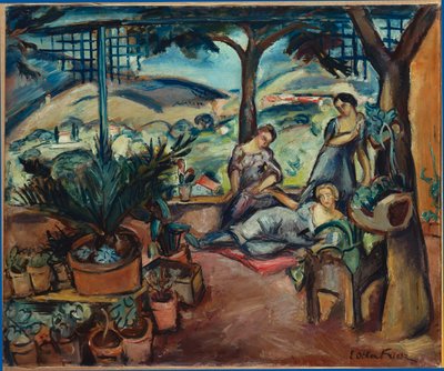Mujeres en la terraza (óleo sobre lienzo) de Achille Emile Othon Friesz
