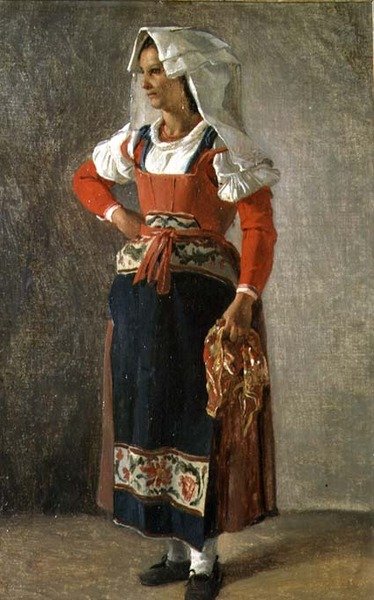 Retrato de un campesino de los alrededores de Roma de Achille Etna Michallon