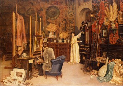 El estudio del artista de Achille Glisenti
