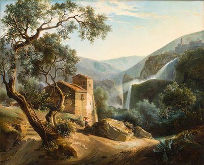 Paisaje con una cascada, c.1830 de Achille Hector Camille Debray