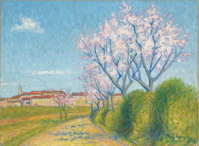 Árboles en flor en la entrada de Cailhavel de Achille Lauge