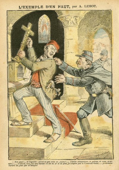 Ilustración de Achille Lemot (1846-1909) en Le Pelerin de Achille Lemot