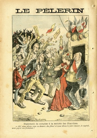 Ilustración de Achille Lemot (1846-1909) en Le Pelerin de Achille Lemot