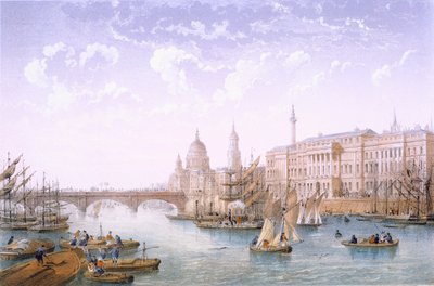 Aduana y Puente de Londres (1862) de Achille Louis Martinet