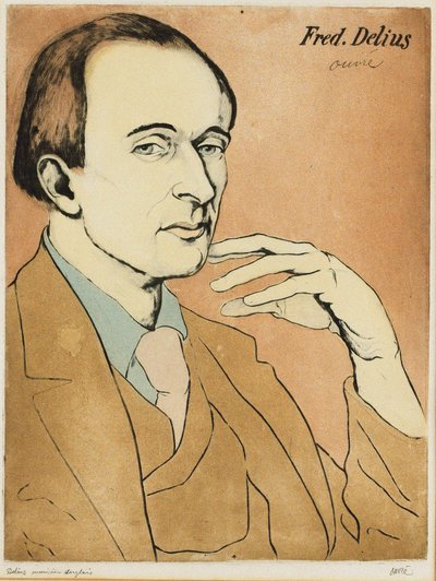 Retrato del compositor Frederick Delius 1862-1934 de Achille Ouvré