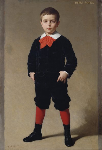 Retrato de Henri Achille, el hijo del artista, 1881 de Achille Zo
