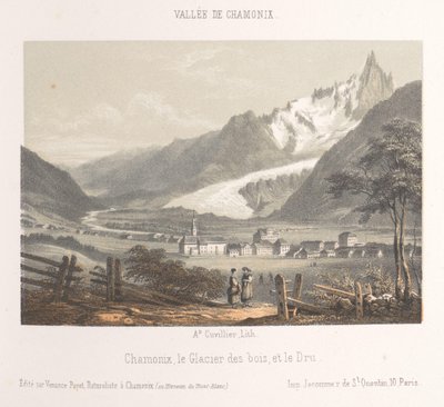 Vista de la Aiguille de Bionnassay con gletsjer
Aiguille et Glacier de Bionnassay (título en el objeto)
Herinnering aan Chamonix-Mont-Blanc (título de la serie)
Museum du Mont-Blanc (título de la serie en el objeto) de Ad. Cuvillier
