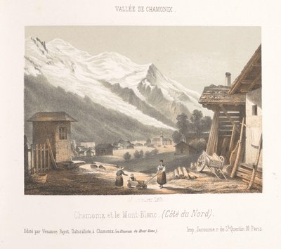 Vista del valle de Chamonix desde el paso de Les Montées
Entrada al Valle de Chamonix en Les Montées (título en el objeto)
Herinnering aan Chamonix-Mont-Blanc (título de la serie)
Museum du Mont-Blanc (título de la serie en el objeto) de Ad. Cuvillier