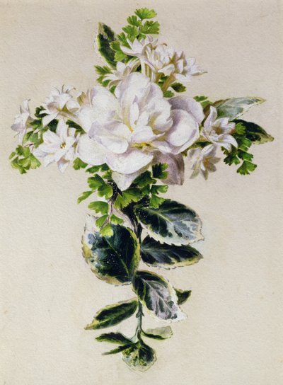 Una Cruz Floral (acuarela sobre papel) de Ada Hanbury