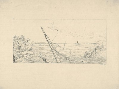 Bloqueo de piedra frente a Charleston, Carolina del Sur de Grabados de la Guerra Confederada, 1861-63 de Adalbert John Volck