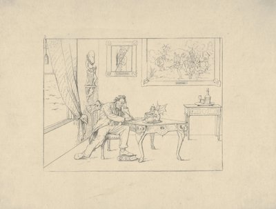Escribiendo la Proclamación de Emancipación de Grabados de la Guerra Confederada, 1861-63 de Adalbert John Volck