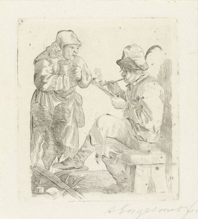 fumador de Adalbertus Engelsmet (signed by artist)