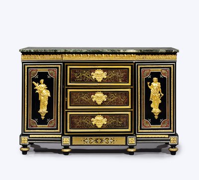 Gabinete lateral de marquetería boulle montado en bronce dorado de finales de Luis XVI de Adam (attr. to) Weisweiler