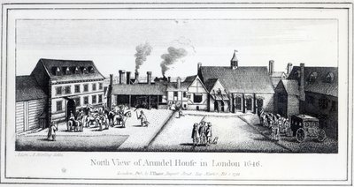 Vista norte de Arundel House en Londres de Adam Alexius Bierling