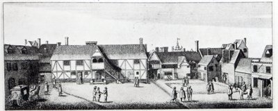 Vista sur de Arundel House en Londres, grabado por Wenceslaus Hollar en 1646 y publicado en 1792 de Adam Alexius Bierling