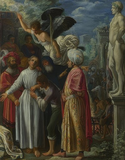 San Lorenzo antes de su martirio. Alrededor de 1600-01 de Adam Elsheimer