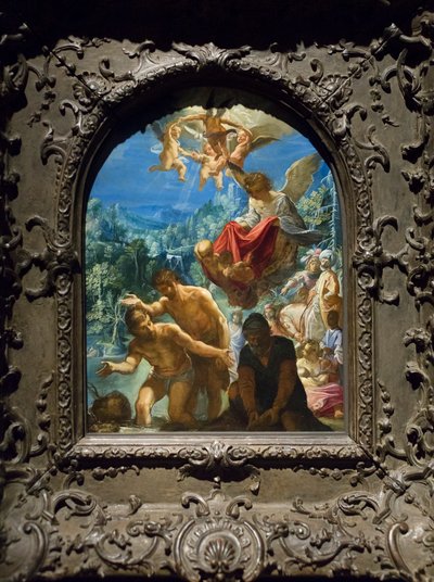 El bautismo de Cristo, c.1598-1600 (óleo sobre cobre) de Adam Elsheimer