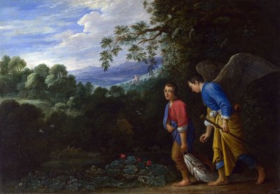 Tobías y el Arcángel Rafael, c.1650 de Adam Elsheimer