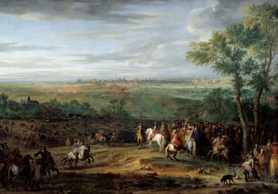 Llegada de Luis XIV al campamento frente a Maestricht (actual ciudad de Maastricht) en junio de 1673 de Adam Frans van der Meulen