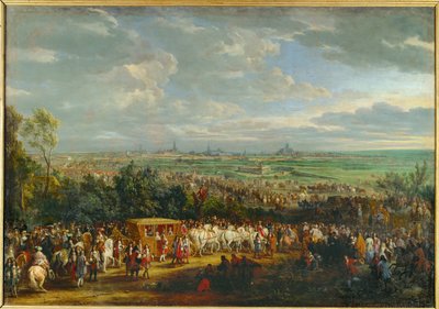 Entrada de Luis XIV y María Teresa de Austria en Arras ... (pintura sobre lienzo) de Adam Frans van der Meulen